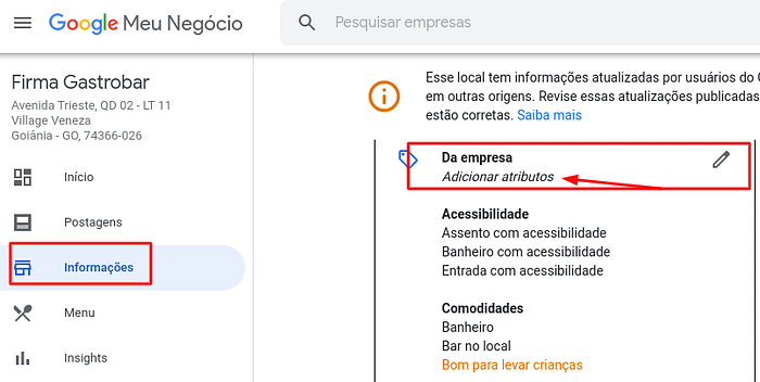 google meu negocio atributos de saúde e segurança